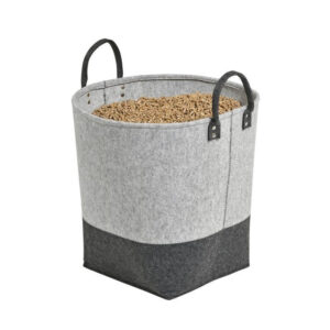 Corbeille à bois et granulés